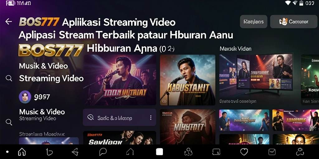 Antarmuka pengguna BOS777 yang menarik dan fungsional untuk Streaming Video.