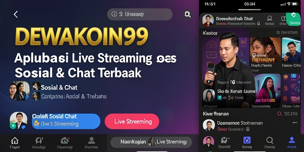 Antarmuka DEWAKOIN99 dengan fitur Live Streaming yang interaktif.