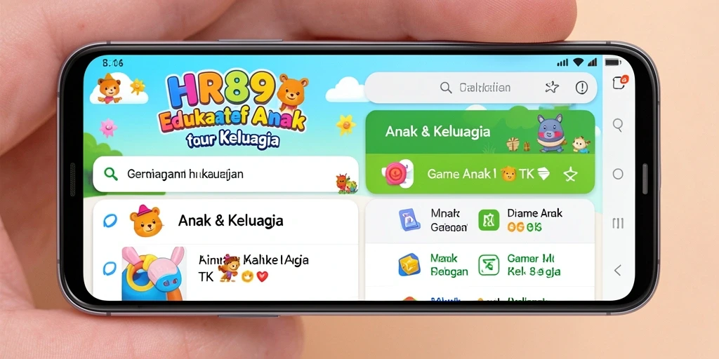 Tampilan antarmuka menarik dari aplikasi Game Anak TK.