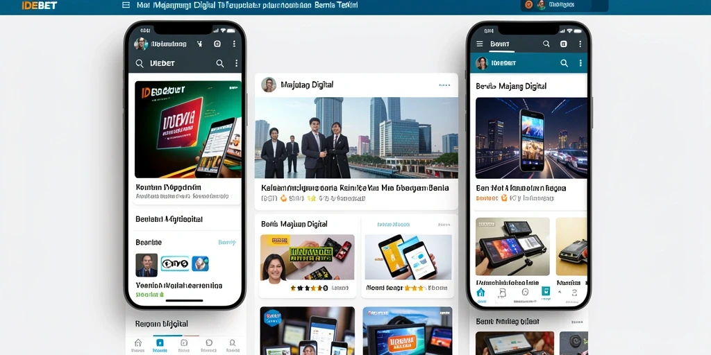 Antarmuka modern dan menarik dari aplikasi Majalah Digital IDEBET.