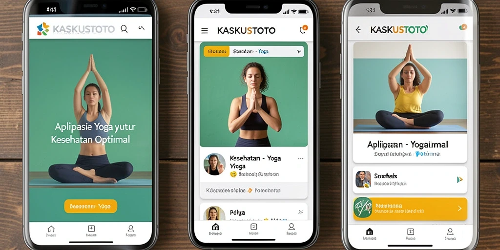 Tampilan antarmuka aplikasi Yoga KASKUSTOTO yang intuitif.