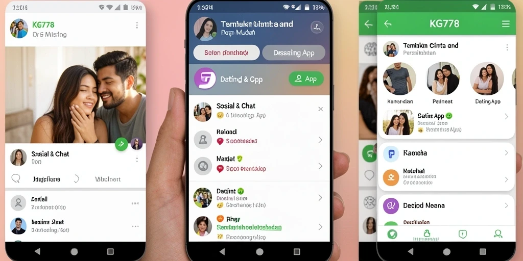Tampilan antarmuka KG778 dengan fitur pencarian dan chatting yang menarik.