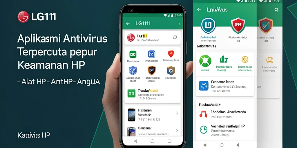 Tampilan antarmuka LG111 dengan fitur pemindaian antivirus yang mudah diakses.