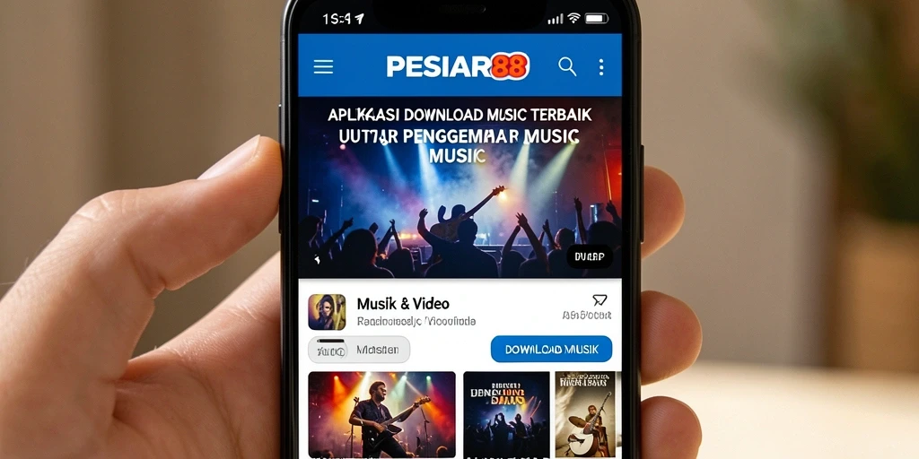 Tampilan antarmuka PESIAR88 untuk mengunduh lagu-lagu.