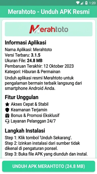 Unduh dan Instal APK Merahtoto untuk Android